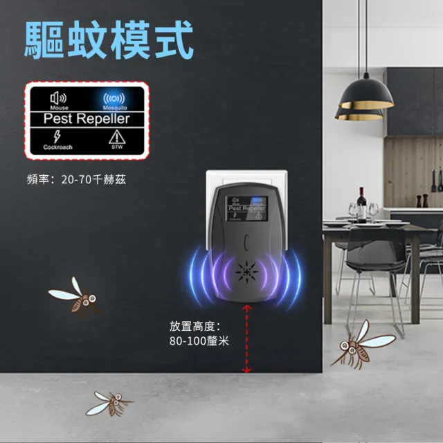 【UMIS】強效型超聲波驅蟲驅鼠器 超聲波驅蚊 靜音多功能 滅鼠器家用 靜音捕鼠器 大功率驅趕
