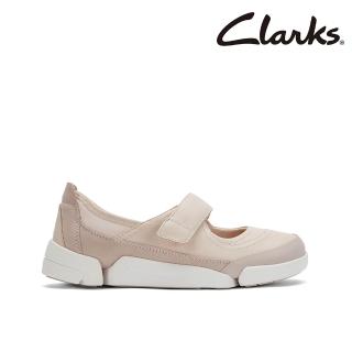 【Clarks】女鞋 三瓣鞋2.0 Trigenic2 Jane全皮面輕盈寬楦瑪莉珍休閒鞋(CLF82124C)