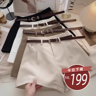 【Uicy】韓版高腰西裝短褲-沒有附皮帶- 短褲 褲子 女裝