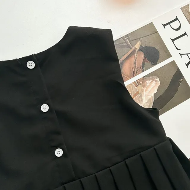【橘魔法】學院系制服百褶連身背心裙 大童 女童 兒童 童裝 連身裙 連衣裙 裙子 制服裙 學院風 校園 演講