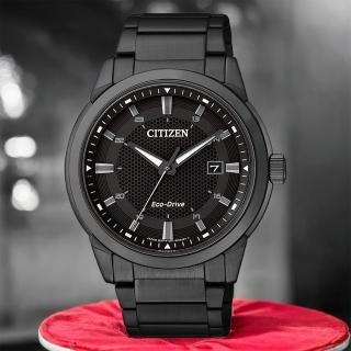 【CITIZEN 星辰】Eco-Drive 光動能大三針石英手錶 男錶-黑/40mm 開學禮 送禮 推薦(BM7145-51E)