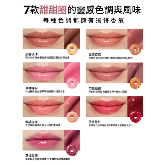 【LANEIGE 蘭芝】官方直營 甜甜圈澎潤水唇釉 12g(唇釉 唇膏 唇蜜)