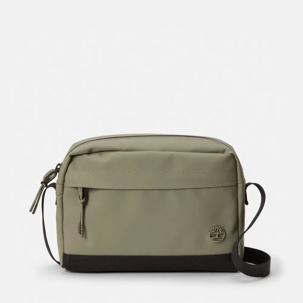 【Timberland】中性卡其綠戶外側背小包(A278A590)
