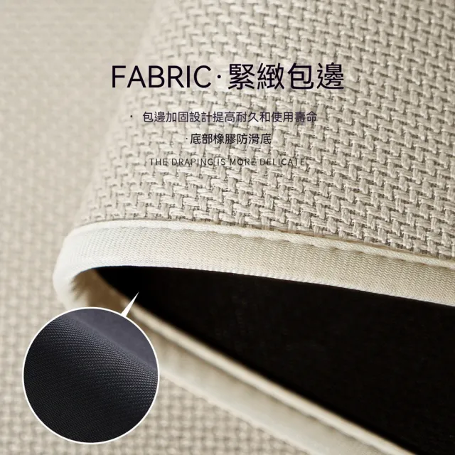 【Quality 聚家】仿亞麻防滑地墊 浴室腳墊 廁所地墊 浴室門口吸水地墊50*80cm（橡膠防滑/耐磨耐刮）