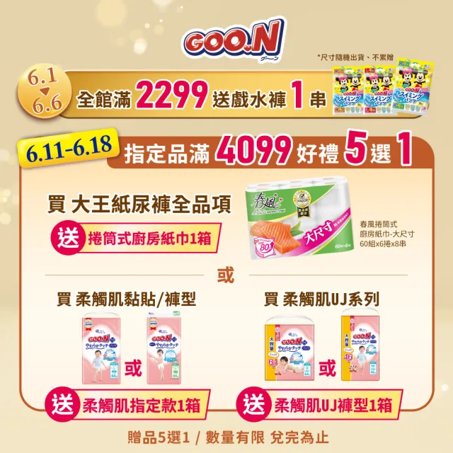 【GOO.N】日本大王境內版柔觸肌 褲型紙尿褲M-XL(跳跳褲)