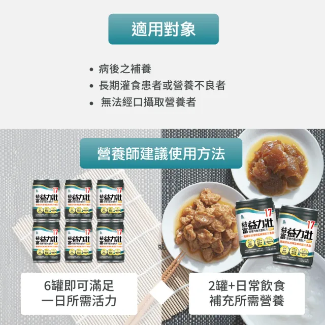 【益富】益力壯17 營養均衡完整配方-原味 250ml*24入(17%蛋白質、口飲/管灌適用)