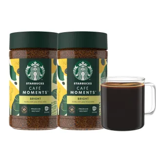 【STARBUCKS 星巴克】Cafemoment 星時刻特選即溶咖啡-明亮/輕柔兩罐組(夏季冰咖啡)