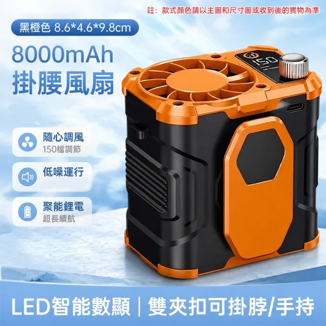 【佳美多】掛腰風扇 隨身護外風扇 工地電風扇 空調小風扇 隨身掛頸兩用風扇 戶外降溫 可調速長續航 便攜式