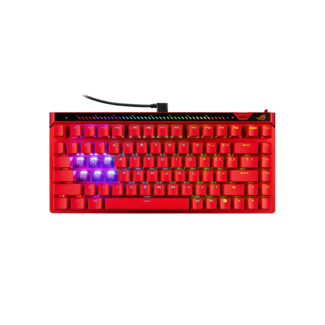 【ASUS 華碩】ROG Falchion Ace 75 HE 有線磁軸電競鍵盤 - 紅色(ROG HFX V2X 磁性軸)