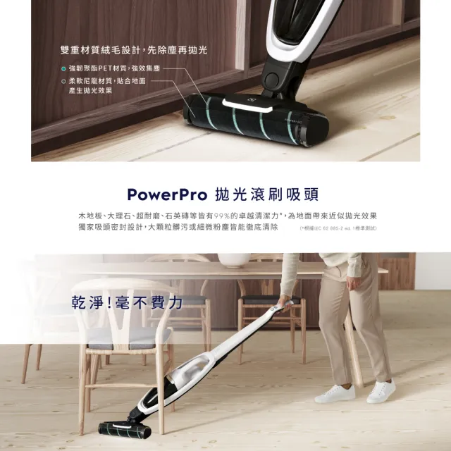【Electrolux 伊萊克斯】Well Q7無線吸塵器(WQ71-2BSWF 冰雪白)