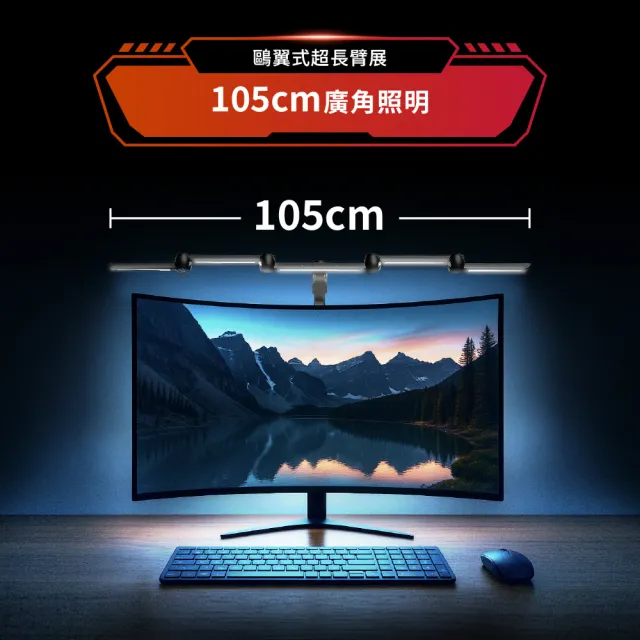 【DIKE】追光者Elite-全光譜五折鷗翼式護眼檯燈-HSL210(五翼多維角度全向轉軸靈活調節搭)