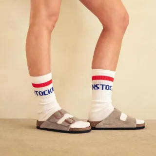 【BIRKENSTOCK 勃肯】Arizona 男女 雙帶扣環麂皮露趾拖鞋 淺褐色 勃肯亞利桑那平底休閒涼鞋 0051461