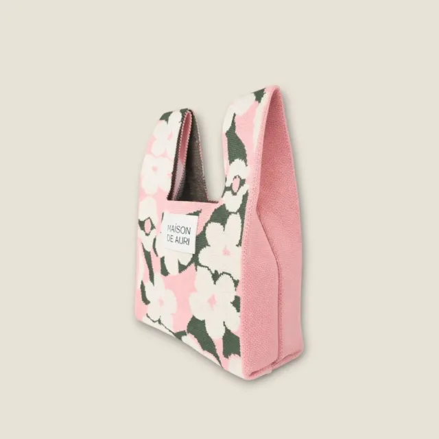 【MAISON DE AURI】雙11 HARU Mini Bags|Pink 櫻花 春天包 / Mini 小提包 / 厚針織