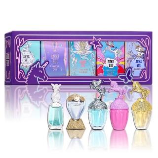 【ANNA SUI 安娜蘇】迷你淡香水禮盒 5MLX5入 (綺幻星夜+許願精靈+童話獨角獸+童話彩虹獨角獸+童話美人魚)