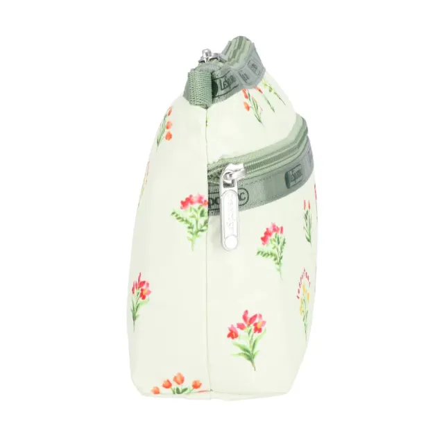【Lesportsac】Cosmetic Clutch 雙層拉鍊化妝包 收納袋 盥洗包 女包(盛夏草原)