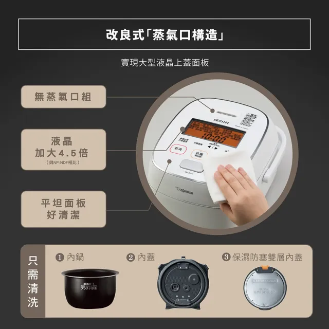 【ZOJIRUSHI 象印】*日本製* 10人份鐵器塗層白金厚釜壓力IH電子鍋(NW-JBF18)