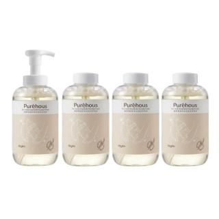【Purehous】燕麥親膚奶瓶食器清潔慕斯 500ml(1+3補充組合)
