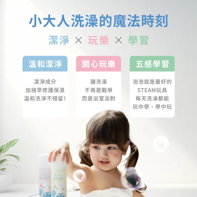 【oh care 歐克威爾】魔法造型沐浴泡泡 180ml/2入(水蜜桃 青蘋果 寶寶洗浴 寶寶沐浴露)