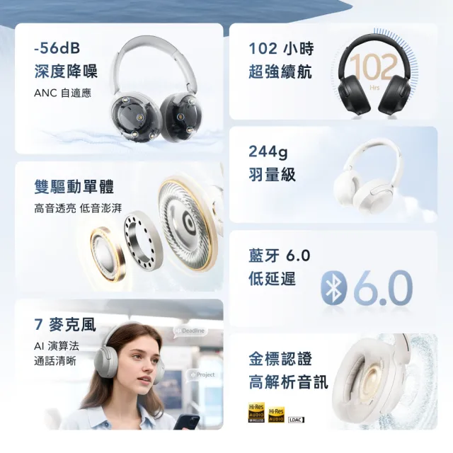 【QCY】H3 S 降噪藍牙耳罩式耳機