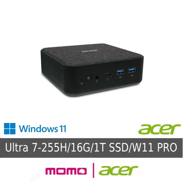 【Acer 宏碁】RB102 U7 16核迷你電腦(RB102/Ultra 7-255H/16G/1TB SSD/W11H)