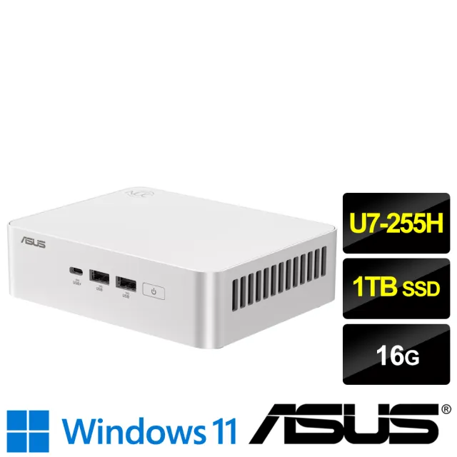 【ASUS 華碩】+微軟M365★U7 十六核迷你電腦(NUC 15 PRO PLUS/Ultra 7-255H/16G/1TB SSD/W11)