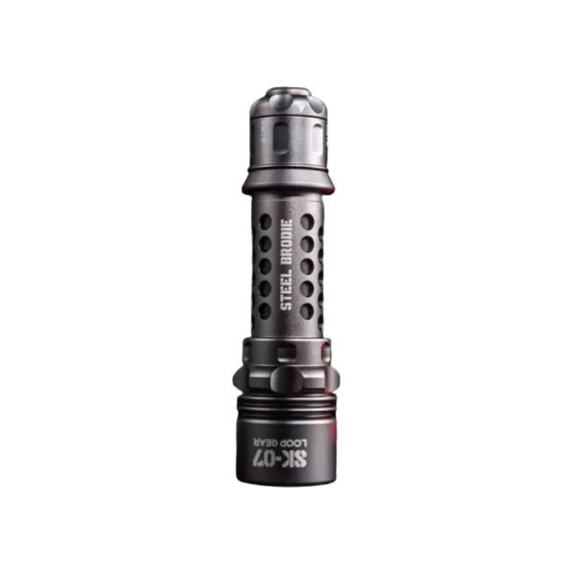 【LOOP GEAR】電筒王 SK-07 SK07 復古軍工風 (戰術灰) 戰術手電筒 2800流明 515米 TYPE-C直充