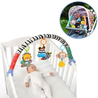 【Kori Deer 可莉鹿】小動物嬰兒床鈴車夾音樂鈴安撫玩具(吊掛推車玩具早教感官寶寶哄睡嬰兒床掛飾)