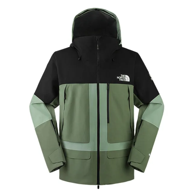 【The North Face】北面SUMMIT巔峰系列GTX男款黑綠拼接專業防水衝鋒衣｜8C9ED9H 外套