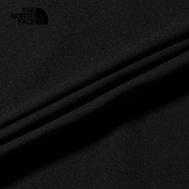 【The North Face】北面男款黑色UPF防曬POLO衫短袖|87W2JK3(抗UV)