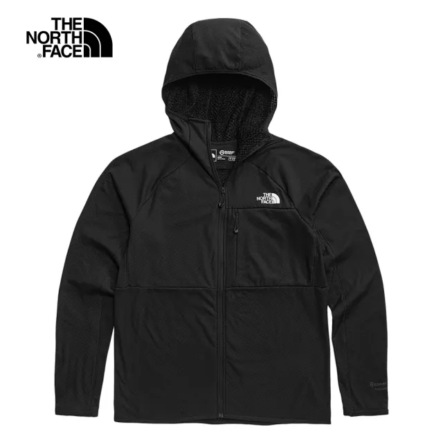 【The North Face 官方旗艦】北面男款黑色舒適保暖戶外連帽外套|5J7SJK3