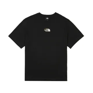 【The North Face】北面男款黑色胸前刺繡文字短袖T恤｜8GWHJK3