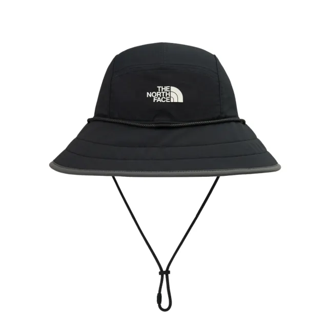 【The North Face】北面女款黑色DWR防潑水品牌LOGO漁夫帽｜8EPSKT0 排汗衫