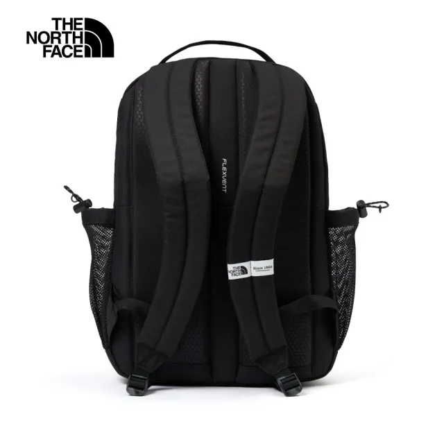 【The North Face】北面男女款黑色DWR防潑水便捷舒適休閒後背包｜52TB4HF