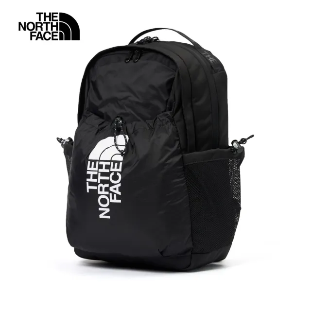 【The North Face】北面男女款黑色DWR防潑水便捷舒適休閒後背包｜52TB4HF