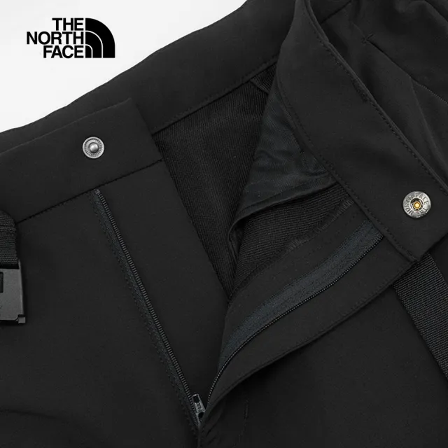 【The North Face】北面男款黑色吸濕排汗休閒長褲|8ET8JK3
