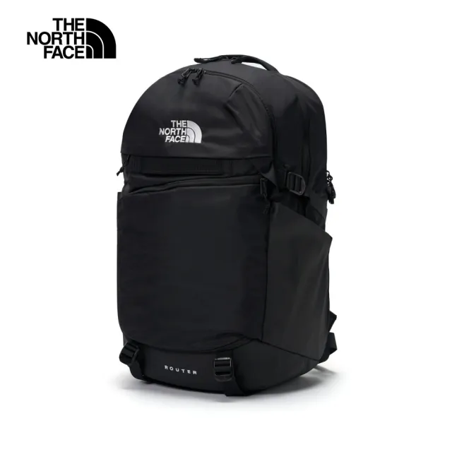 【The North Face】北面男女款黑色便捷收納休閒後背包|52SF4HF(筆電包/登山包)