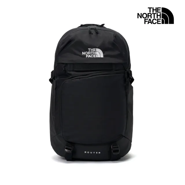 【The North Face】北面男女款黑色便捷收納休閒後背包|52SF4HF(筆電包/登山包)
