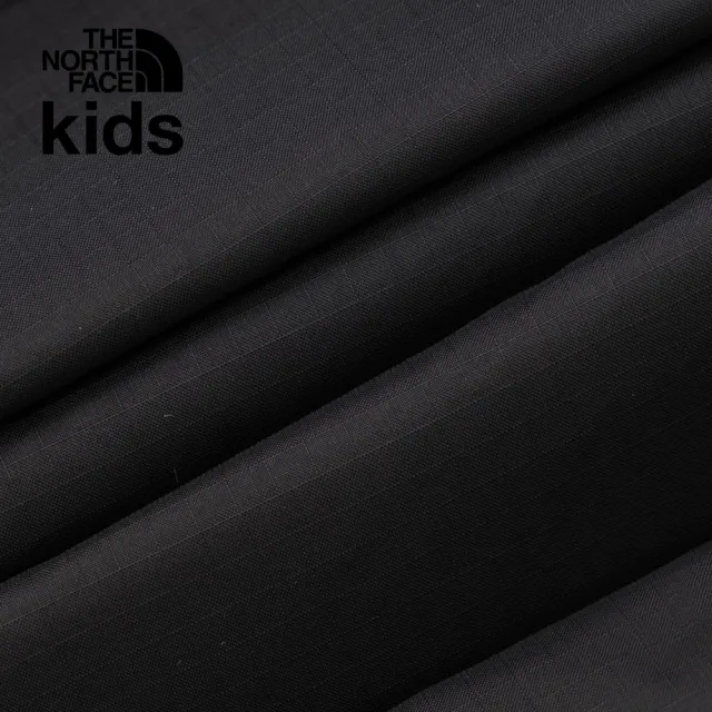 【The North Face 官方旗艦】經典ICON-北面兒童黑色DWR防潑水羽絨外套|8A4CJK3(700蓬鬆度)