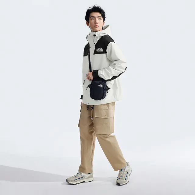 【The North Face】經典ICON-北面男款米白色FUTURELIGHT防水透氣衝鋒衣外套|8AKJROU