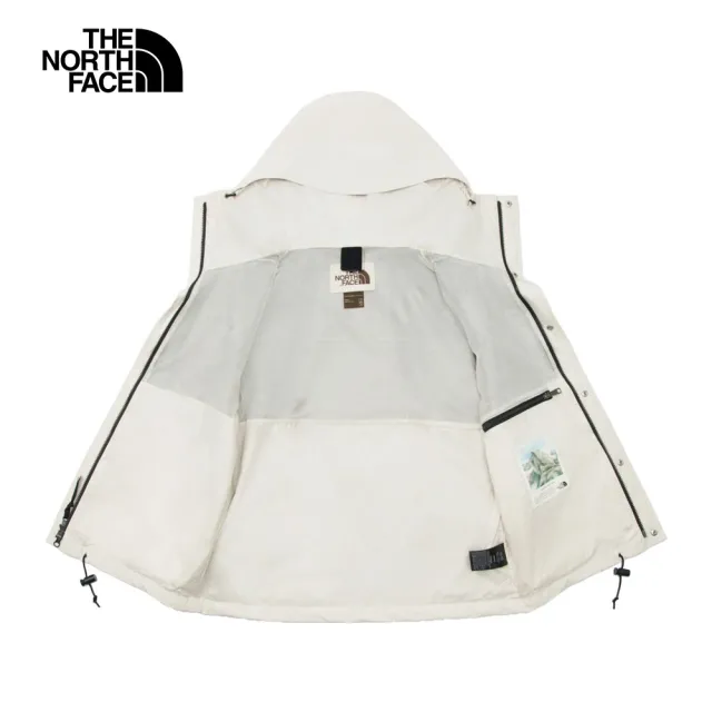 【The North Face 官方旗艦】經典ICON-北面男款米白色FUTURELIGHT防水透氣衝鋒衣|8AKJROU