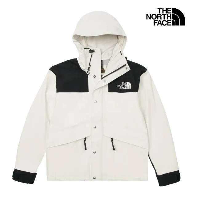 【The North Face 官方旗艦】經典ICON-北面男款米白色FUTURELIGHT防水透氣衝鋒衣|8AKJROU