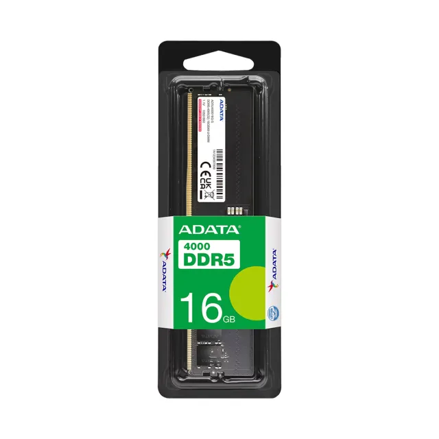 【ADATA 威剛】DDR5 4000 16GB 桌上型記憶體 (AD5U400016G-S)