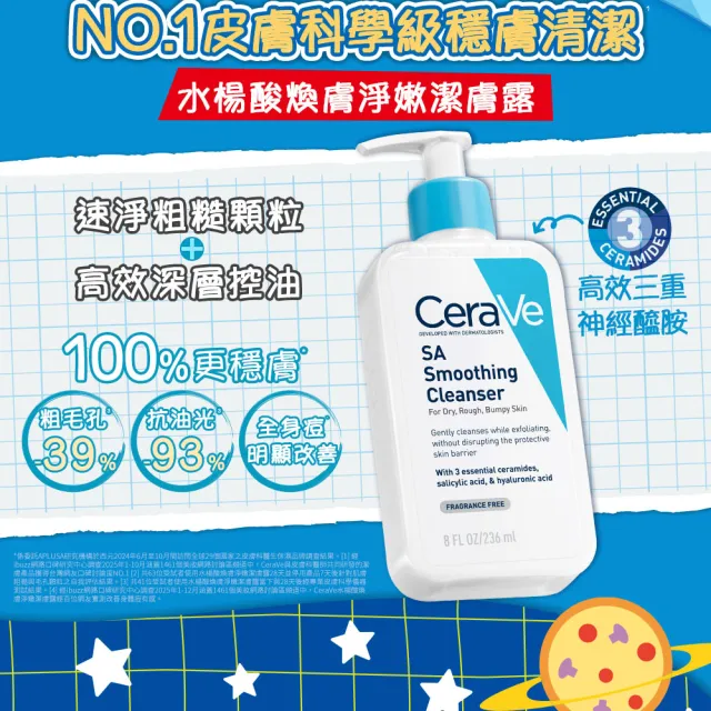 【CeraVe 適樂膚】momo獨家!年中慶限定★玩具總動員系列 身體保養禮盒(長效清爽保濕乳+水楊酸潔膚露)