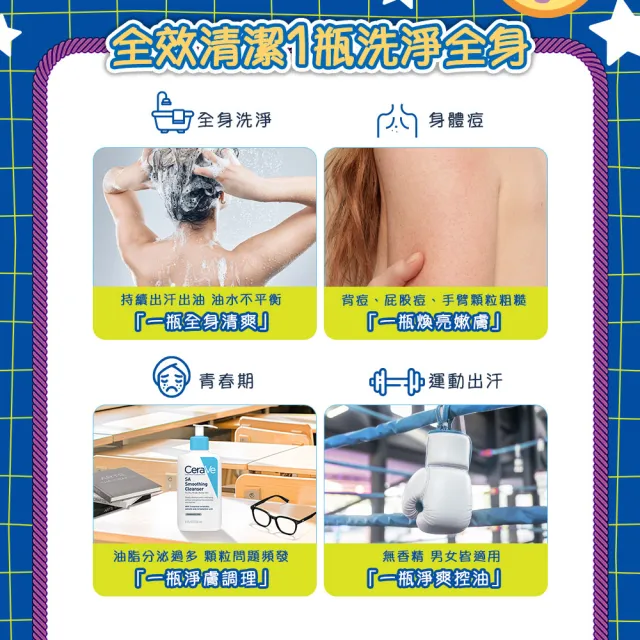 【CeraVe 適樂膚】momo獨家!年中慶限定★玩具總動員系列 身體保養禮盒(長效清爽保濕乳+水楊酸潔膚露)