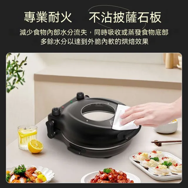 110V 家用披薩機 電餅鐺煎烤機 多功能電烤爐 一體式小型電烤箱廚房烹飪器具