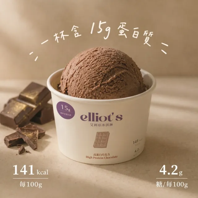 Elliot’s 艾莉亞 頂級手工高蛋白冰淇淋5oz/12入組 口味任選