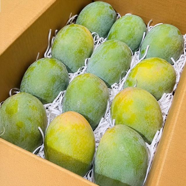 【WANG 蔬果】台南楠西金香芒果10斤x1箱(12-15顆/箱_原裝箱/果農直配)