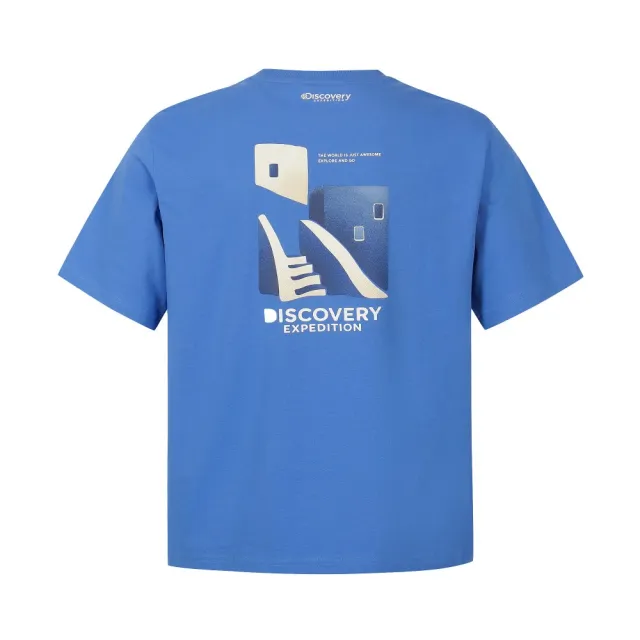 【Discovery Expedition】Freshvent 露台圖案短袖T恤 上衣 (DXRS7K063-CBL)