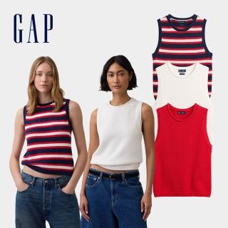 【GAP】女裝 純棉針織背心-多色任選(896996)