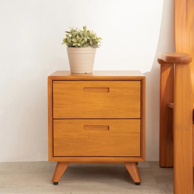 【Mahogany 瑪荷尼家具】免組裝 45X40X51 晨光丹麥床頭櫃B  MYR-C 全原木桃花心木 床頭櫃 M1-BS34-B(G2)